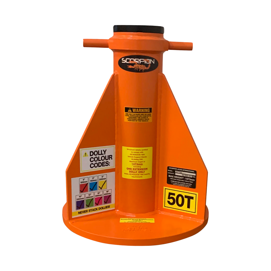 Scorpion 50 Ton floor stands per stand capacity